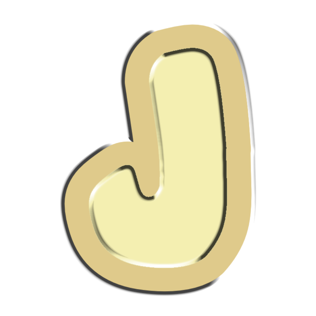 Bubble "J" Forever Charm