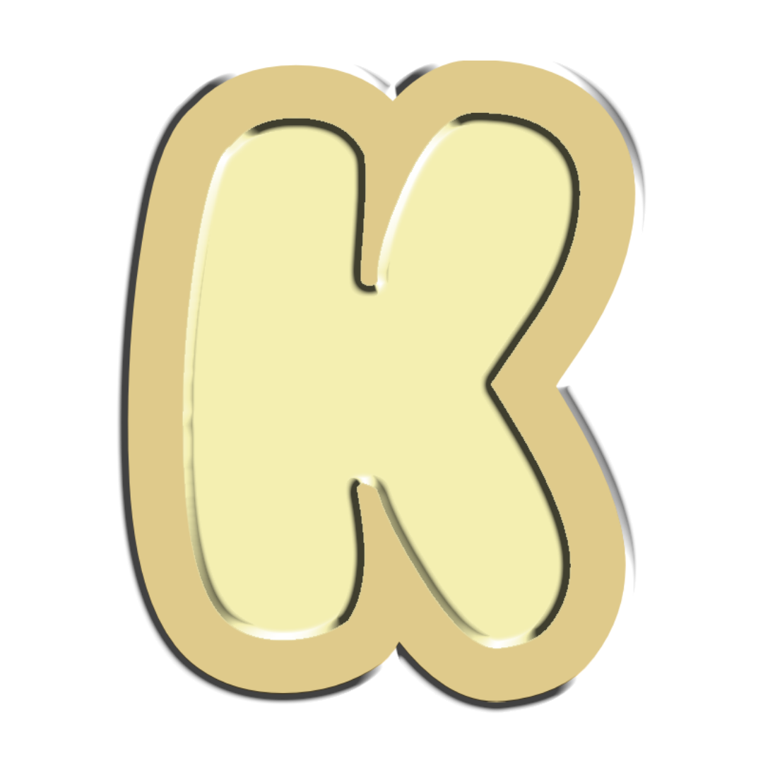 Bubble "K" Forever Charm