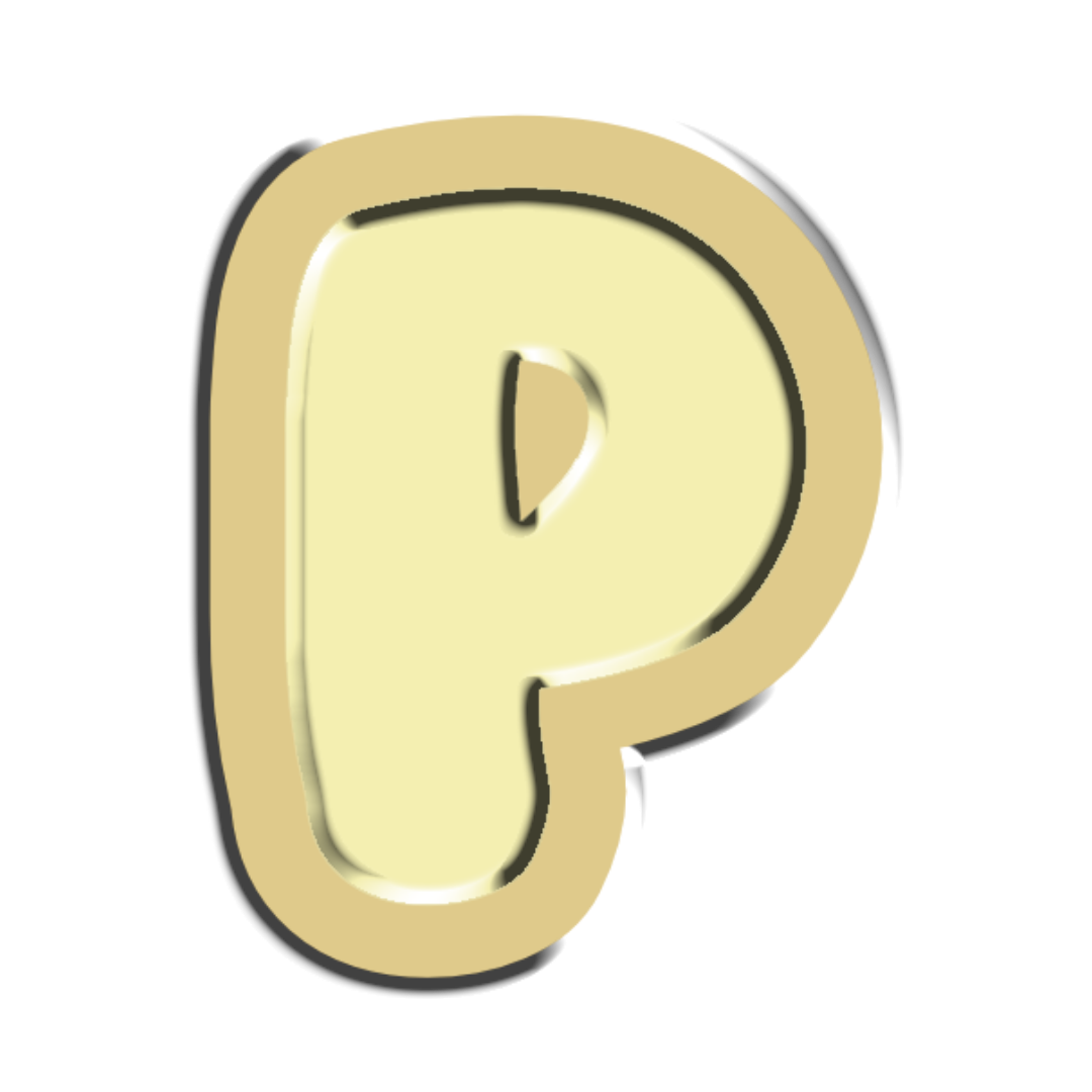 Bubble "P" Forever Charm