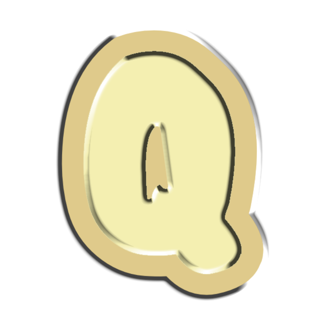 Bubble "Q" Forever Charm