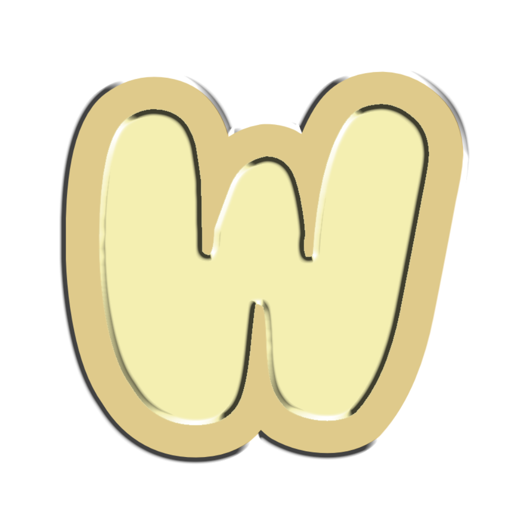 Bubble "W" Forever Charm