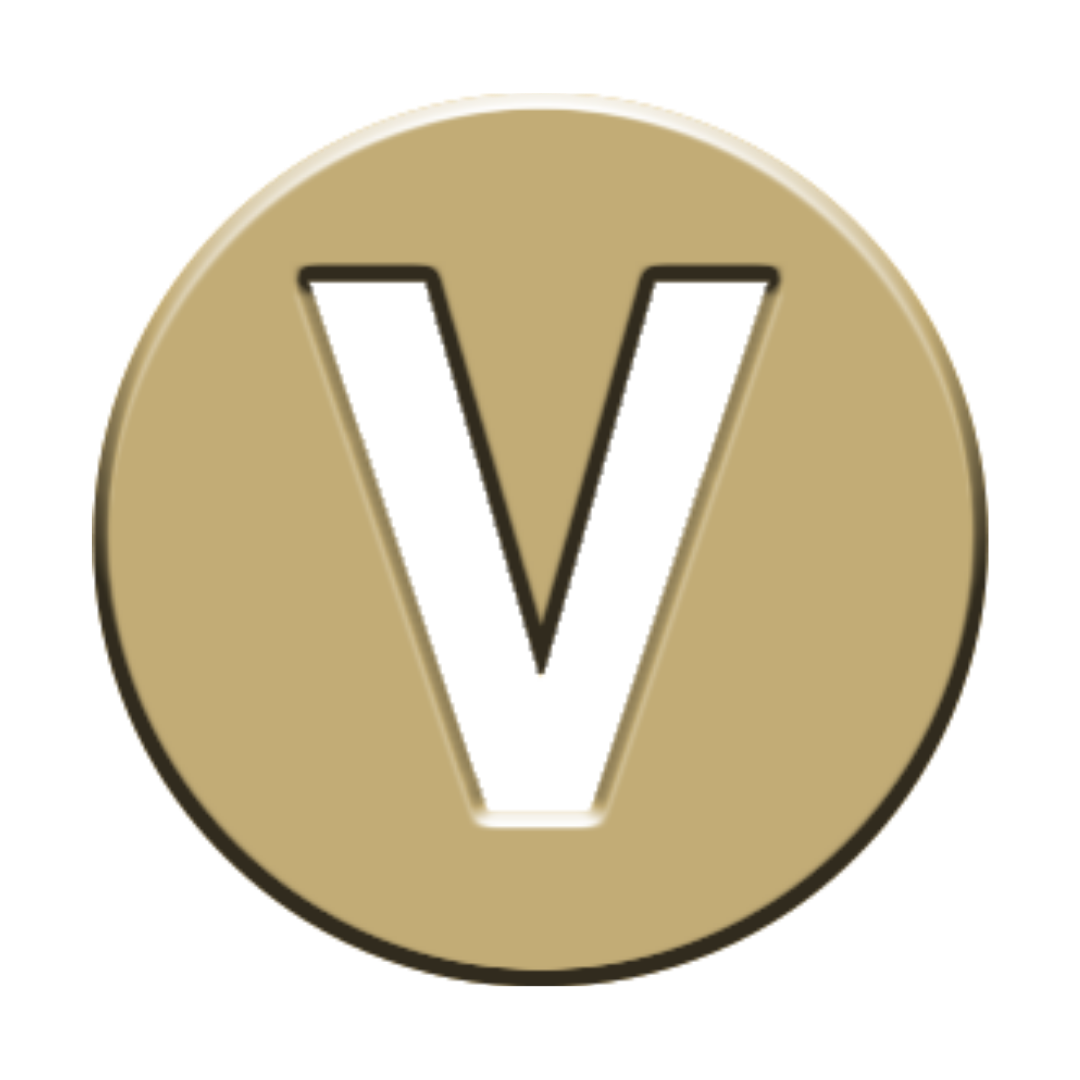 Gold "V" Forever Charm