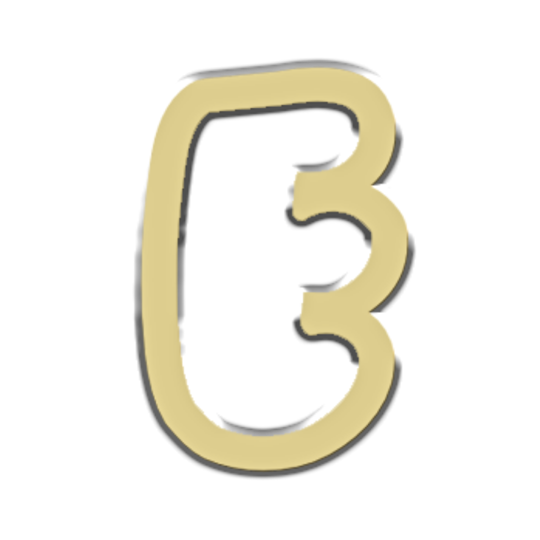 "E" Bubble Letter