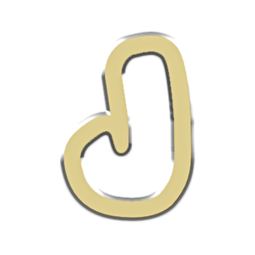 "J" Bubble Letter