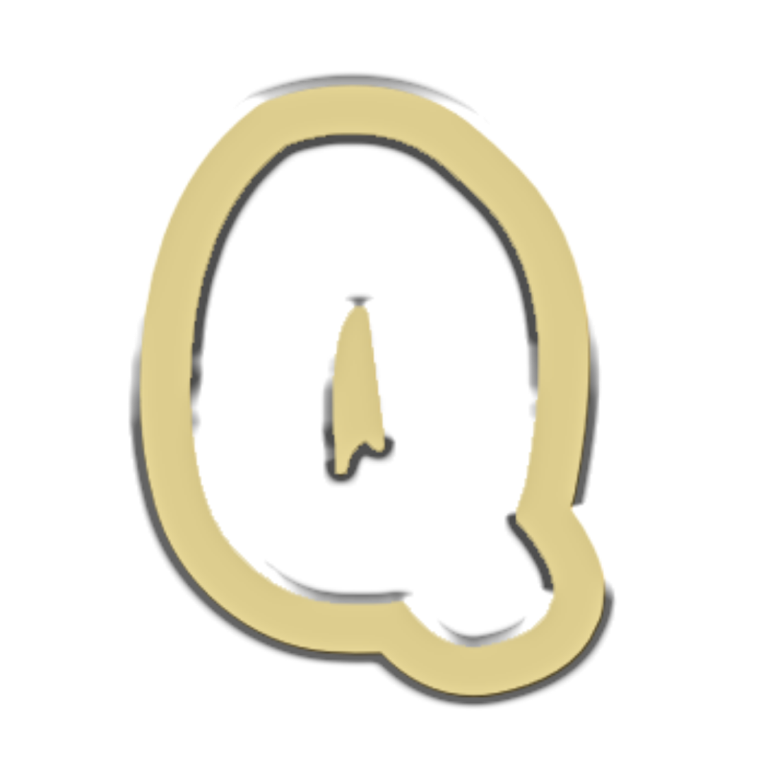 "Q" Bubble Letter