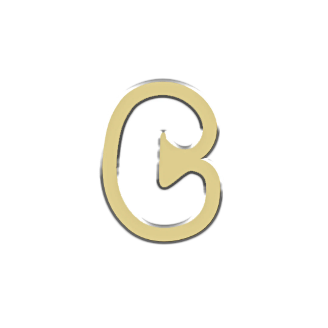 "C" Bubble Letter