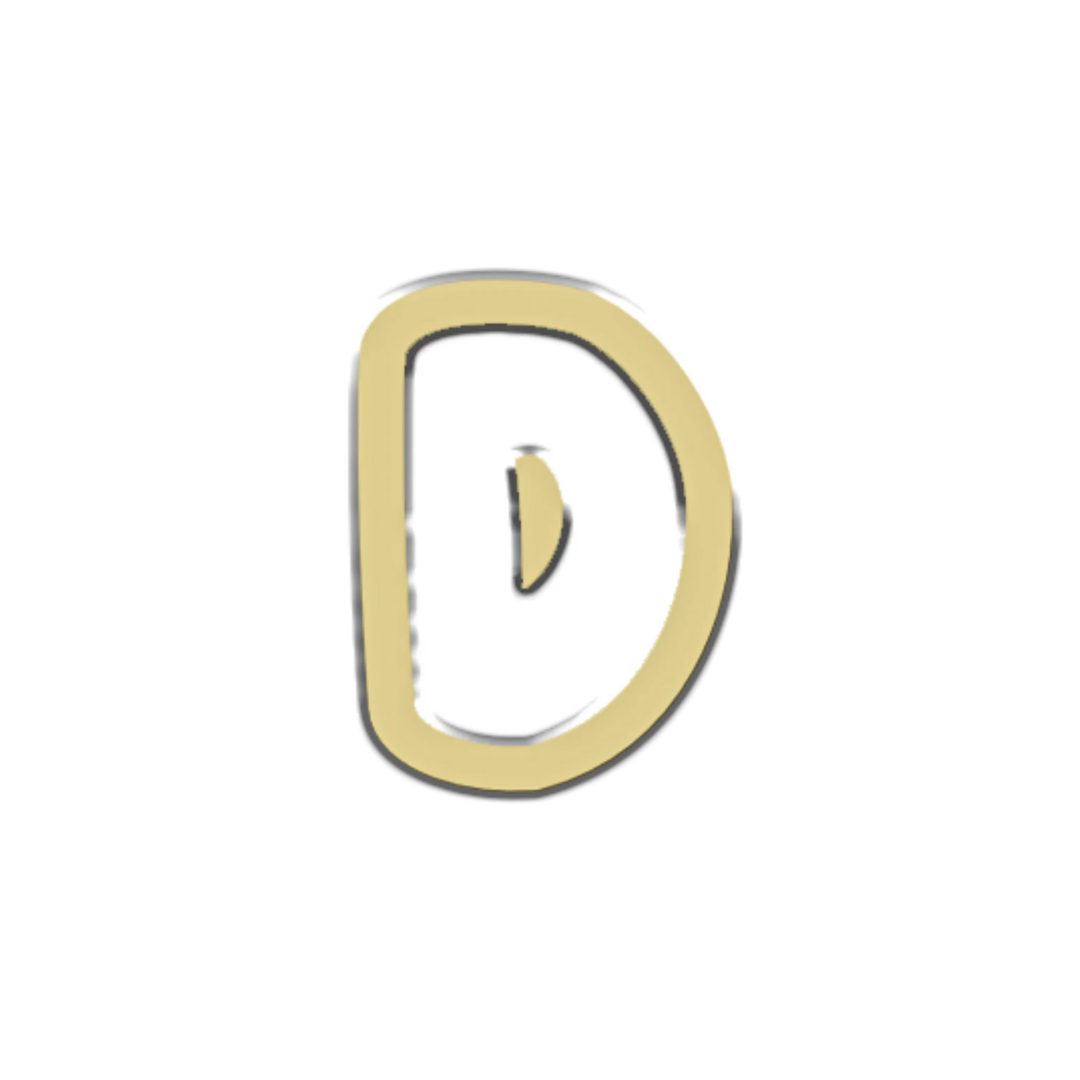 "D" Bubble Letter