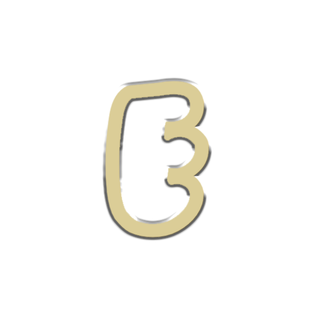 "E" Bubble Letter