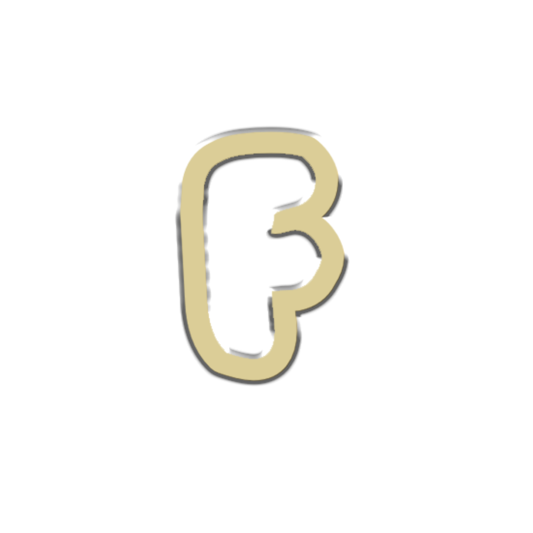 "F" Bubble Letter