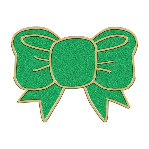 Green Glitter Bow-3