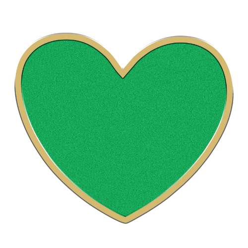 Green Glitter Heart-31