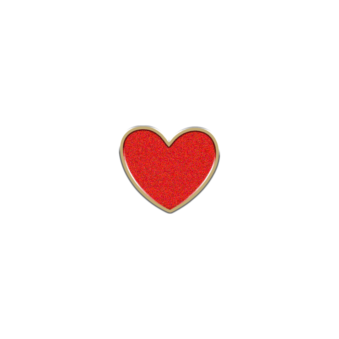 Mini Red Glitter Heart