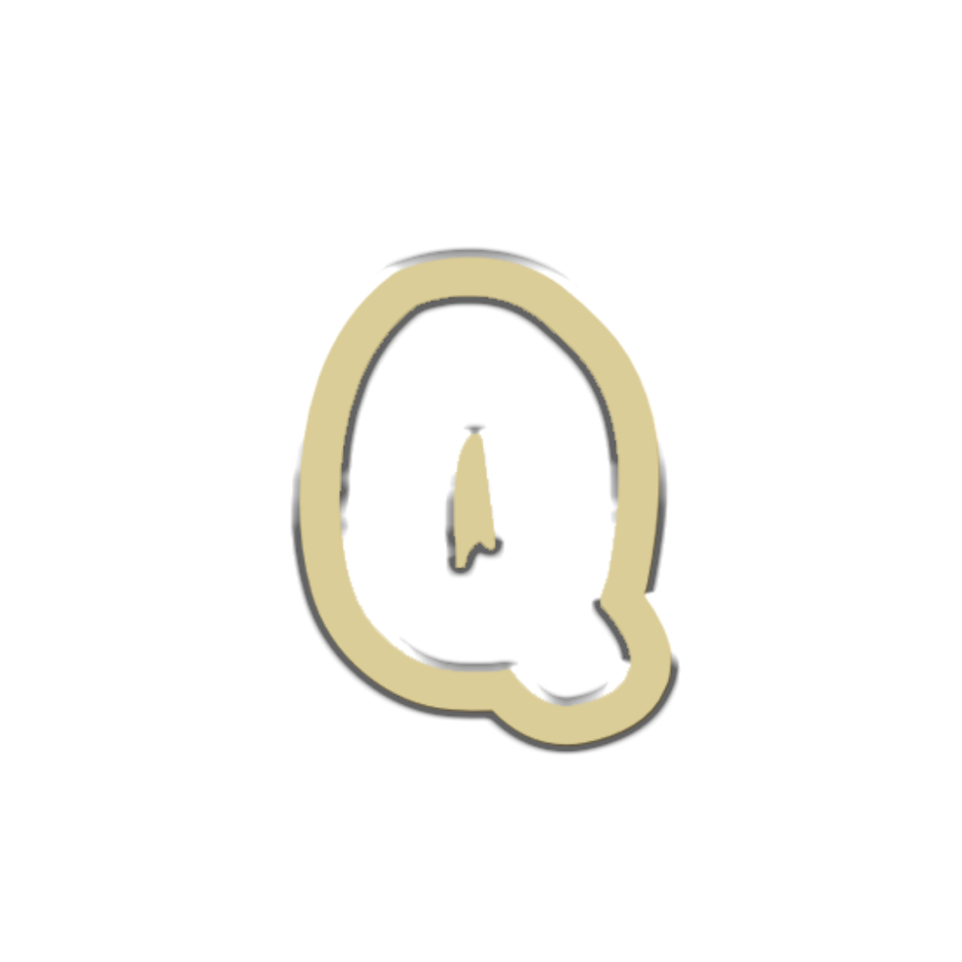 "Q" Bubble Letter