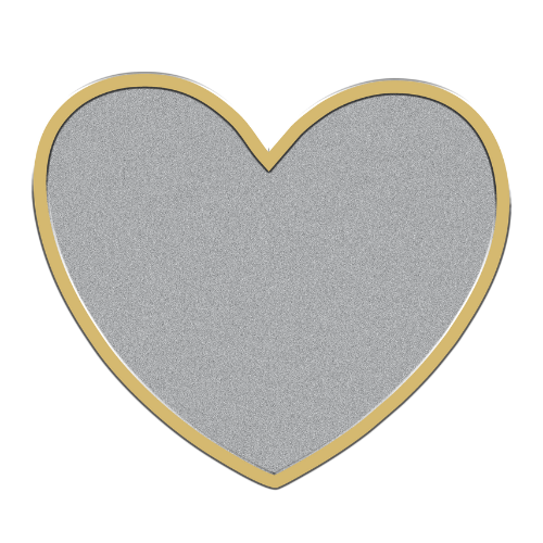 Silver Glitter Heart