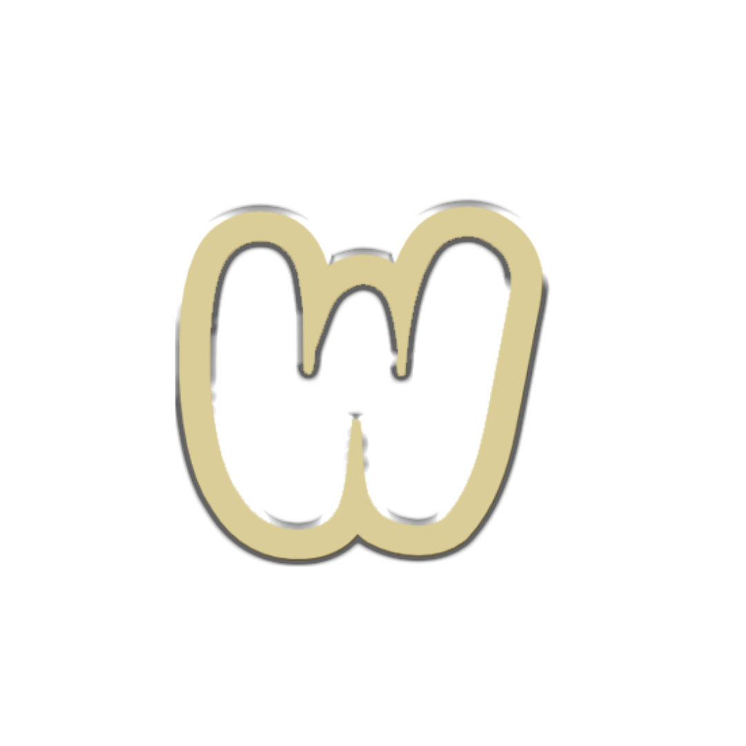 "W" Bubble Letter