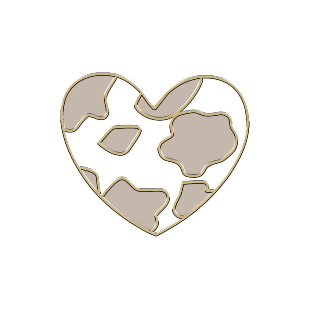 Beige Cow Heart